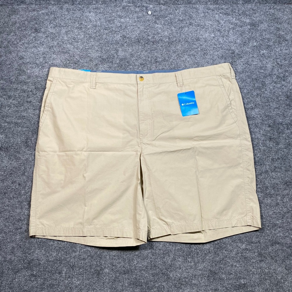 Columbia Mens Washed Out Shorts Fossil Tan‎ Khaki 52W 10L AS4471-160 NWT